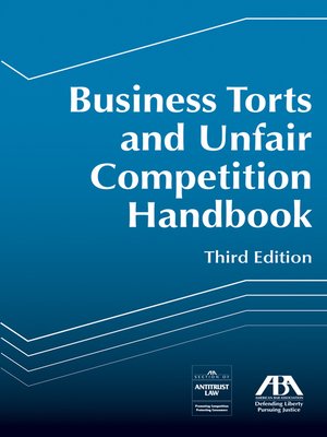 cover image of Business Torts and Unfair Competition Handbook